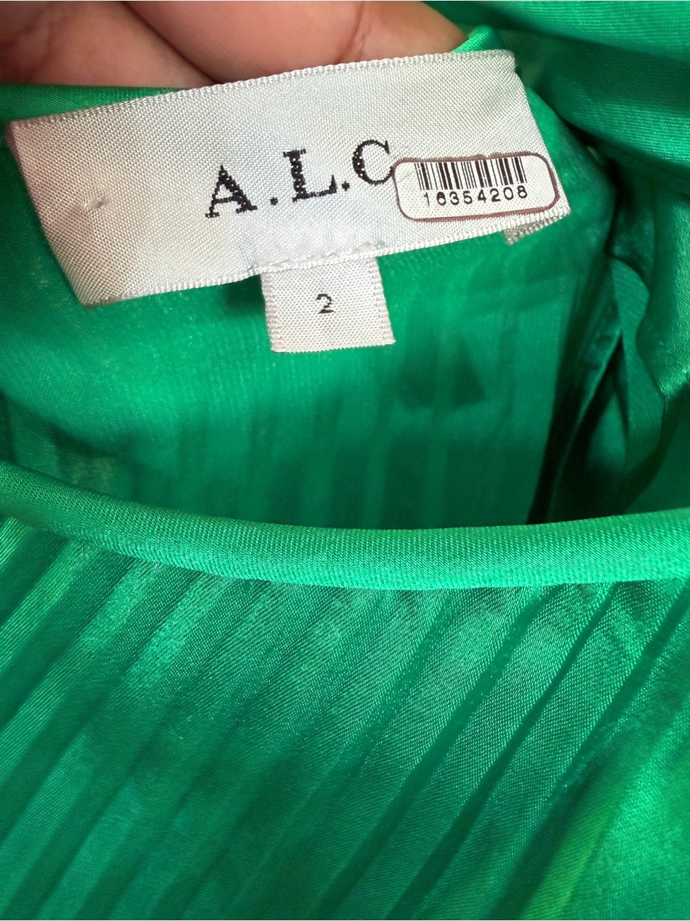 A.L.C ALC pleated gown in green size 2 - Picture 10 of 11